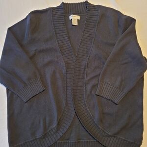 Designers Originals Black Open Cardigan Sweater Size XL